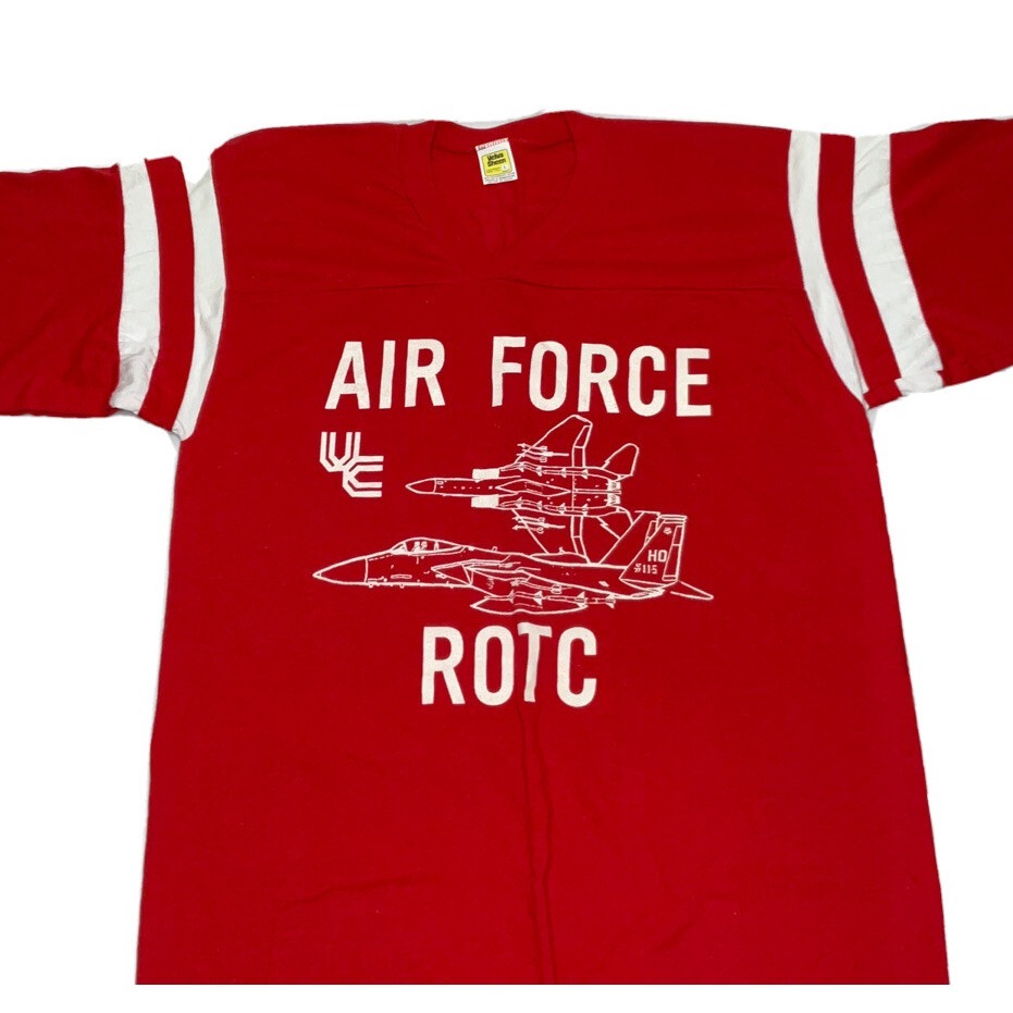 Vintage Air Force Shirt Tee Rotc Ho 11-5 Planes Velva Sheen Single Stitch 80s L
